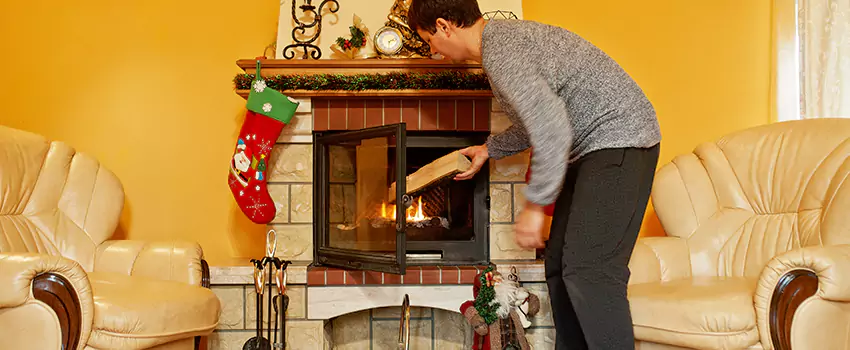 Rusted Metal Fireplace Restoration in North Aurora, Illinois